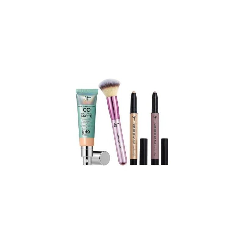 IT Cosmetics CC+ Cream Natural Matte SPF40 4-Piece Collection:_Medium