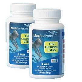 3 Way+ Chlorine Test Strips (2 x 50) Hot Tub Spa Pool Water Testing (100 Strips)