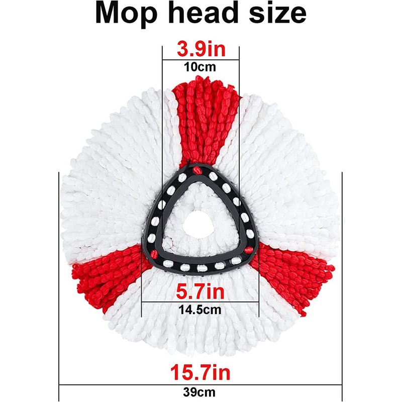 6Pcs Spin Mop Replacement Heads Compatible with Vileda O-Cedar, Easy