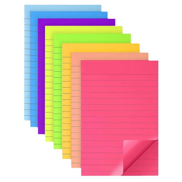 8 Uds Notas Adhesivas Horizontales Blocs De Notas Pestañas Adhesivas