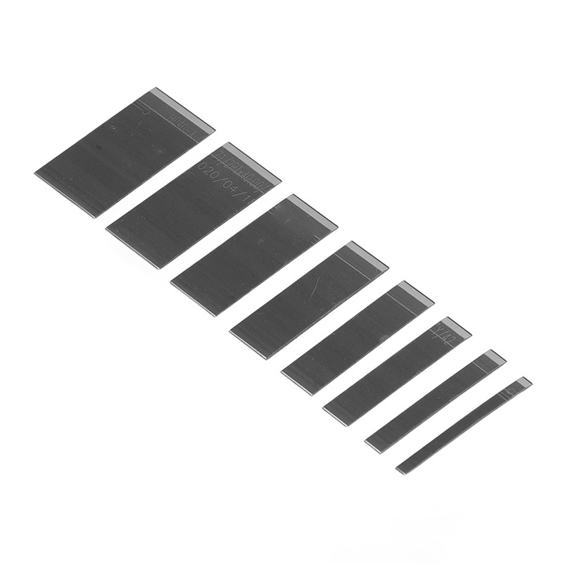 8pcs Leather Blades Different Sizes Steel Scraper with Storage Box