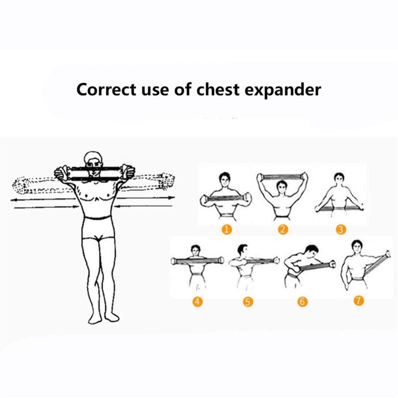 Chest Expander Chest Exerciser for Men - Pull Rope Stretch