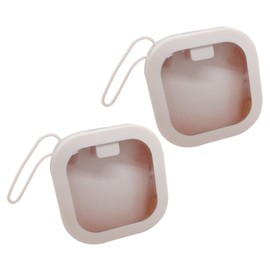 Zorfeter 2 Pack Portable Hair Tie Organizer, Small Hair Accessories Holder Clip Jewelry Organizer, Stackable Storage Box for Travel/Girls Women(Pink)