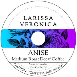 Anise Medium Roast Decaf Coffee (Single Serve K-Cup Pods) (Gourmet, Naturally Flavored, Whole Coffee Beans) (12 pods, ZIN: 571161)