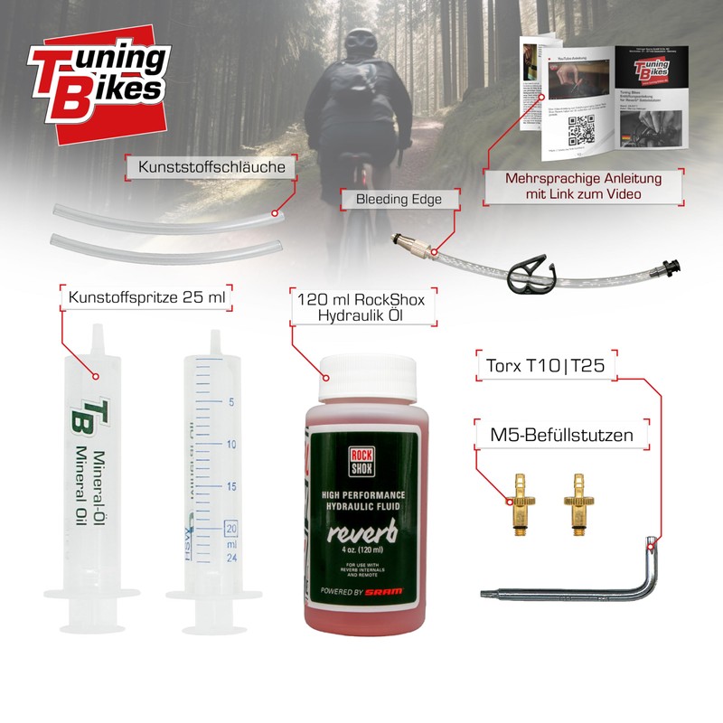 Brake Bleed Kit for TB RockShox Reverb Stealth Saddle Support