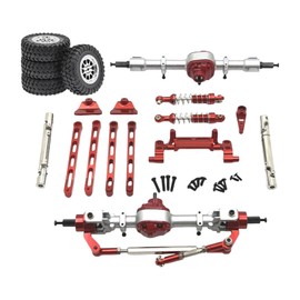 High-Quality Metal Upgrade Kit for MN82 1/12 Scale RC Cars, Red