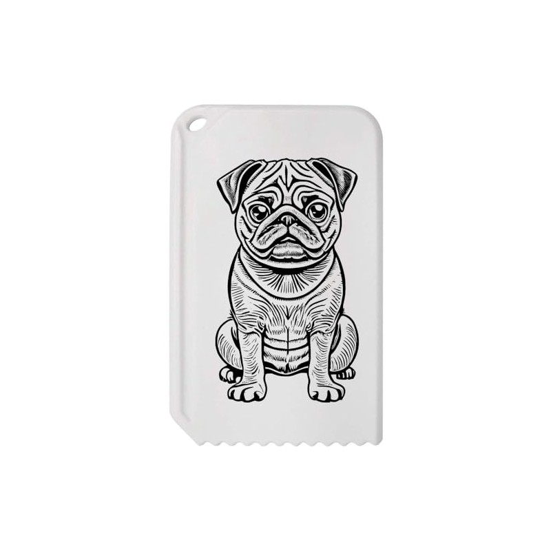 Azeeda 'Pug Puppy Dog' Plastic Ice Scraper (IC00034403)