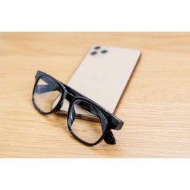 Peepers by PeeperSpecs Kent Soft Square Blue Light Blocking Reading Glasses, Black, 52 + 1.25