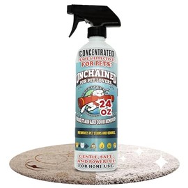 TRUCK MOUNT FORUMS Unchained Pet Urine Stain & Odor Remover Spray – Oxygen-Based Enzyme Cleaner, Professional Strength for Carpets, Concrete, Furniture, Upholstery – 24oz