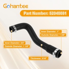 gohantee Fuel Filler Hose and Vent Hose Kit Compatible with Jeep Wrangler YJ 1987-1995 20 Gallon Plastic Tank, Replaces 52040079 52040081, 2 Pcs with 4 Clamps