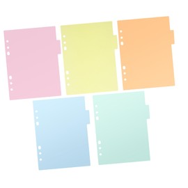 TEHAUX Index Page Divider, Plastic Colorful Classification Page Tab for Notebook Memo (A5), Page Tabs Sticky Tabs for Books, Notebook Tabs