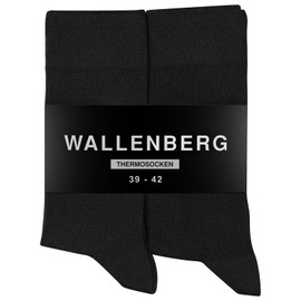 Wallenberg Thermal Socks for Men and Women Cotton 5 Pairs, black