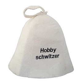 Sauna Hat with Embroidery Hobby Sweat Felt (Felt Cap, Sauna Hat)