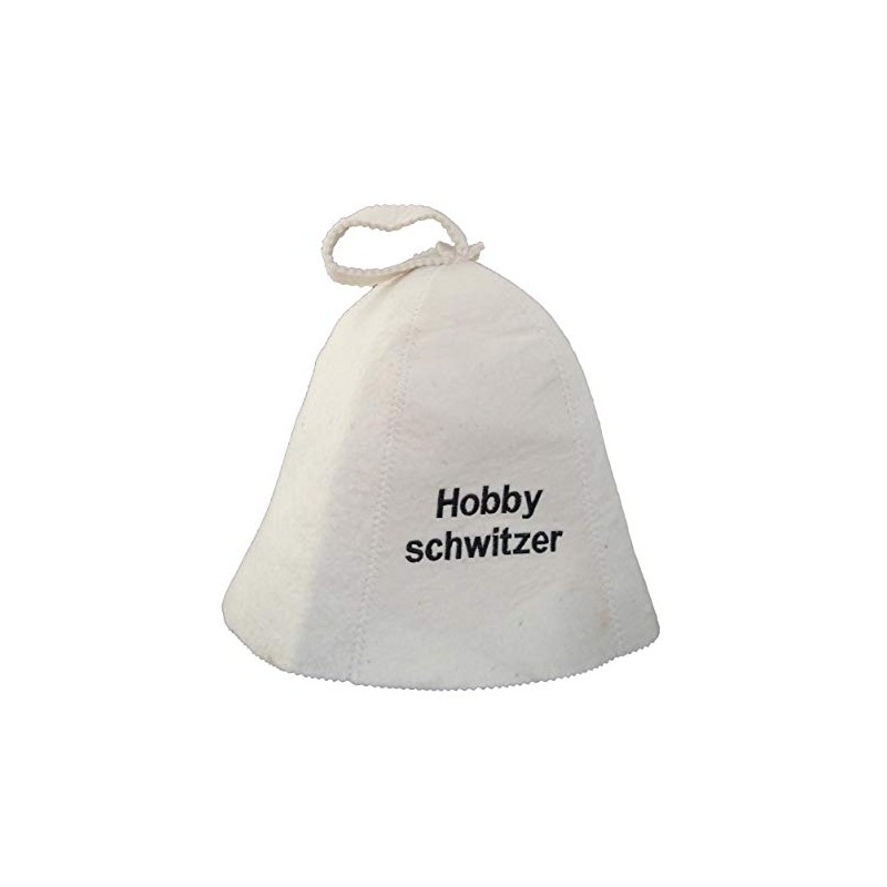 Sauna Hat with Embroidery Hobby Sweat Felt (Felt Cap, Sauna