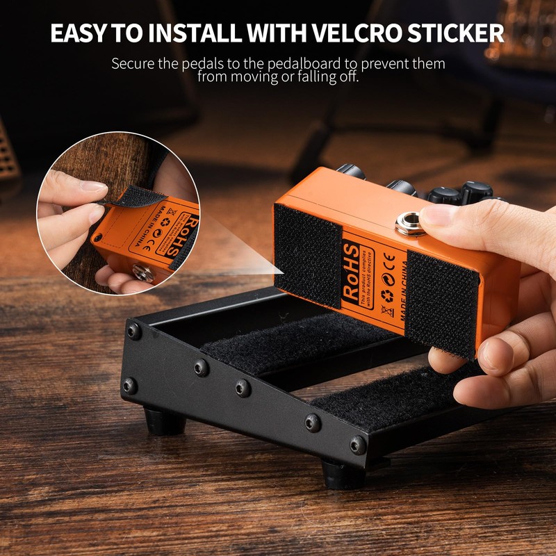 LEKATO Guitar Pedal Board, Pedal Board with Built-in Power Supply,