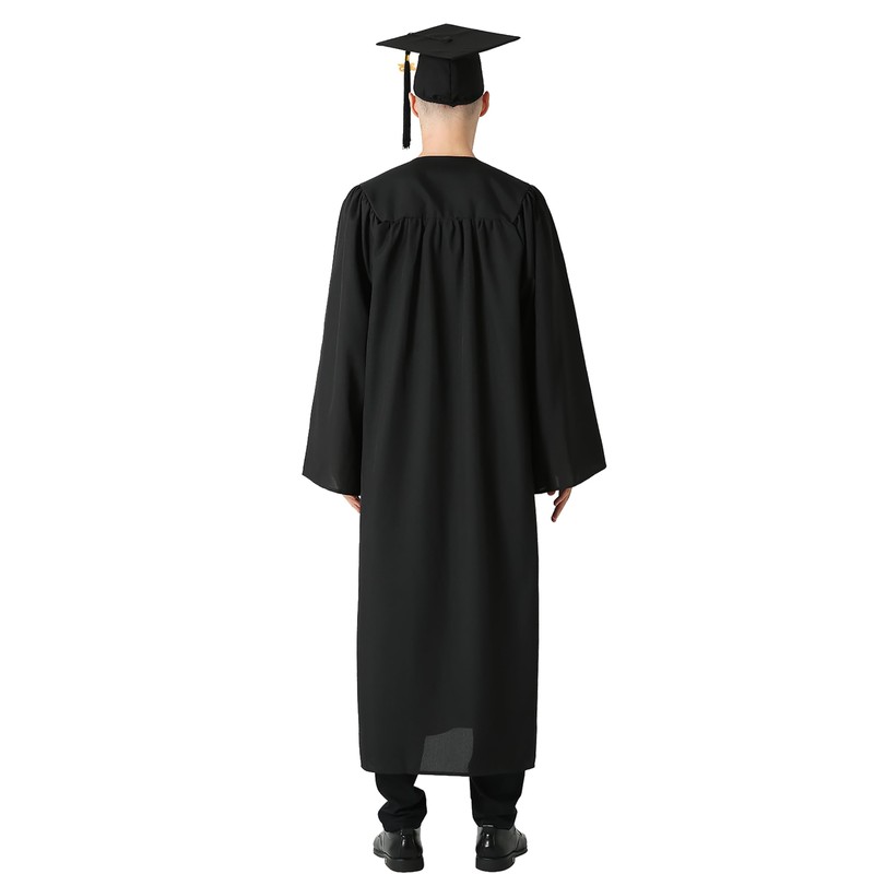 GraduationMall US Style Matte Graduation Gown Mortarboard Set for High