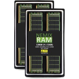 NEMIX RAM 128GB (4X32GB) DDR4 2933MHZ PC4-23400 2Rx4 1.2V 288-PIN ECC RDIMM KIT Registered Server Memory Compatible with Dell PowerEdge R450 Rack Server