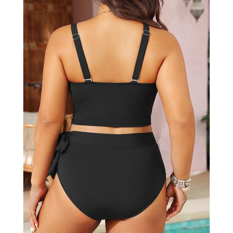 Trajes de baño de dos piezas de talla grande, bikini