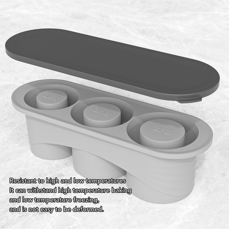 Hollow Cylinder Ice Cube Tray Quick Release Silicone High Low