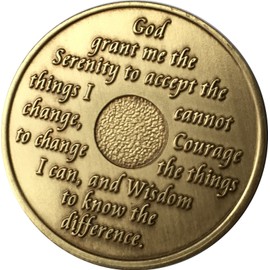 AA Medallion Any Month 1 2 3 4 5 6 7 8 9 10 11 or 18 Months Chip Bronze Serenity Prayer Token