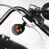 Black Turn Signal With Relocation Bracket Swivel Kit For Harley