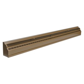 Fits 48-Inch Baseboard Space | Baseboard Air Register Grille | 48" External Length Vent Cover Grill | Adjustable Lever for Air Flow Control | Removable Faceplate | Brown