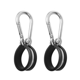 Farady 4 Pack Hanger Bracket Assembly Rubber Cushion Stainless Steel Airpower Line Clamp for 3-in-1 Wrap Air Hose Lines Tractor Trailer Semi Truck Accessories