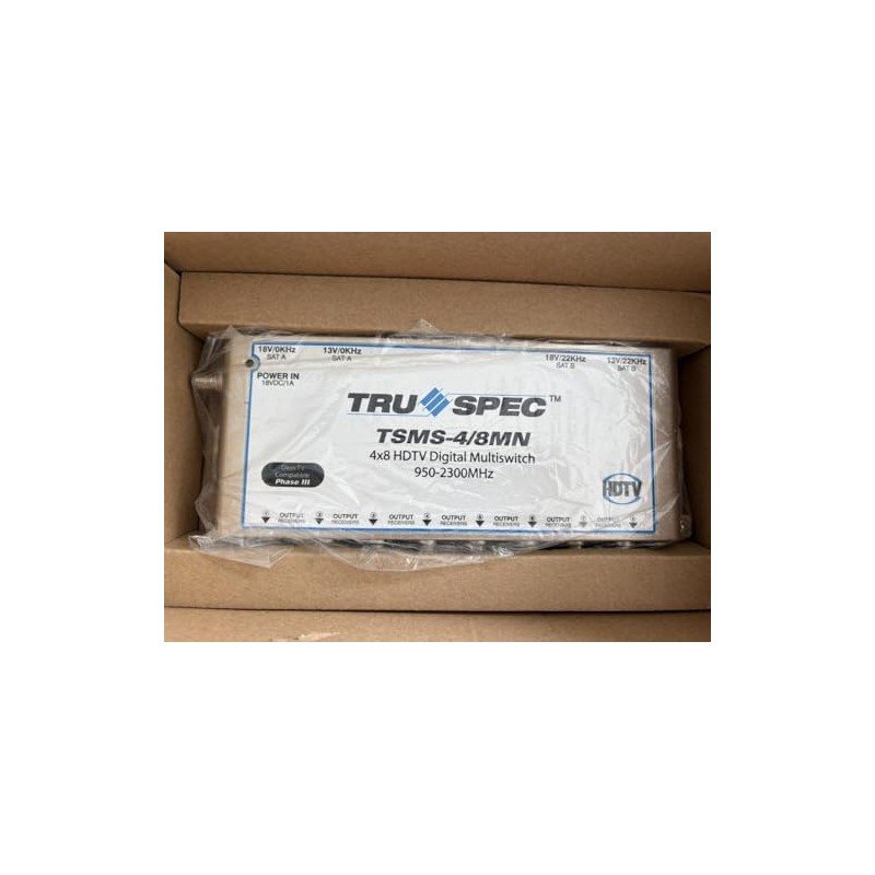 4X8 Powered Multi-Satellite Switch for Shaw OR DIRECTV with LED