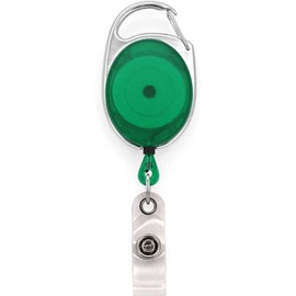 4 Piece ID Badge Set Green | Set Includes Metal Lobster Clip Lanyard, Retractable Badge Reel, & Badge Pocket & ID Card Badge Holder, 8 Colours PCL Media ltd