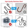 DONQL Pack of 20 S Hooks, Black, Stainless Steel Hooks