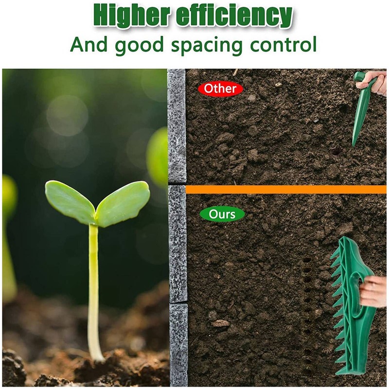 12 Holes Soil Digger Planter Increase Efficiency Garden Sowing Spacer