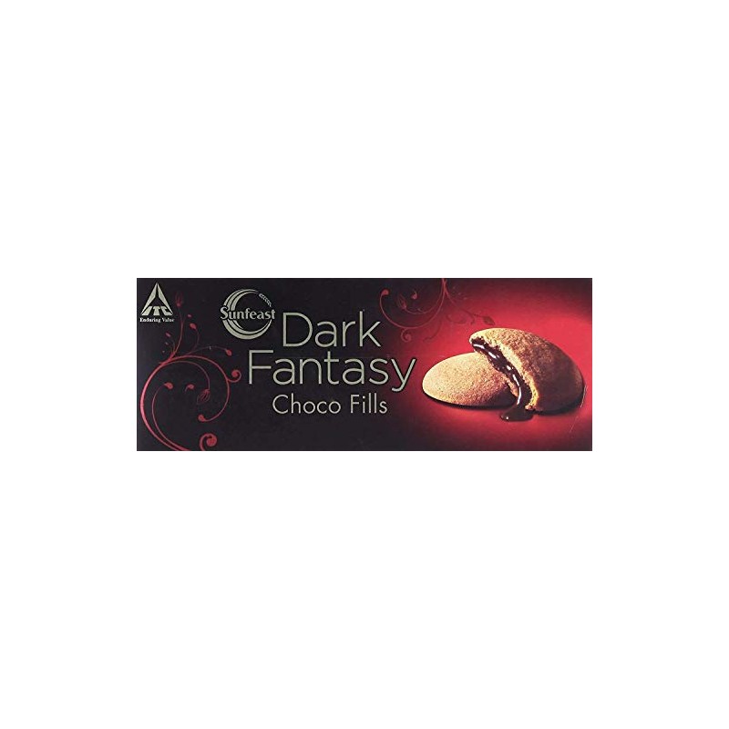 Sunfeast Dark Fantasy Choco Fills Cookie Biscuits, 0.17lb (75g) (Pack