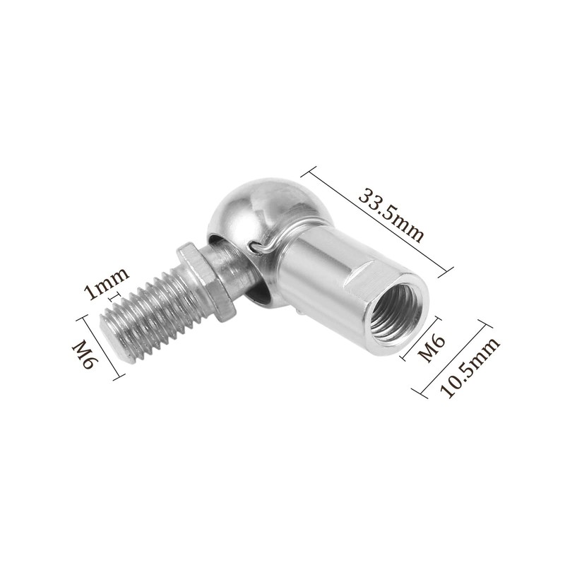 Kozelo 4pcs CS10 Angle Ball Joint M6x1.0 Right Female Thread