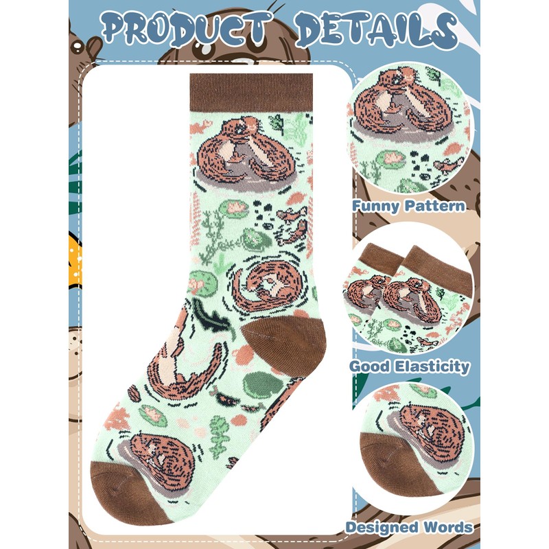 Jeere 3 Pairs Funny Novelty Socks for Women Teen Gifts