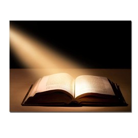 QBQT Large Artwork Holy Light Modern Home Office Decorations God Crosses Painting Print Canvas Wall Art The Bible Religion Picture for Living Room Wall Decor Frame 20x28inch