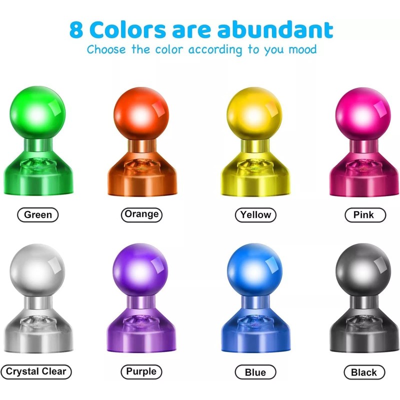 HongyiTime 90 PCS Colorful Strong Magnetic Push Pin Magnets, Office