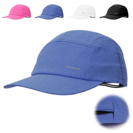 OnWander Lightweight 5 Panel Baseball Caps for Women Men, Breathable Mesh Running Hat, Sport Cap for Golf, Cycling, Tennis, Hiking, Camping - UPF 50+ & Moisture-Wicking & Portable Blue