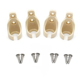 4 PCS Bungee Cord Bungee Ball Receivers Bracketsf Fit 7/8 Inch Bungee Ball, for Exterior Outdoor Deck Patio Pergola Porch Living Room Roller Sun Shade Tie Downs (4 Pcs) (Beige, Circle Receiver)