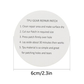 Tent Repair Tape Transparent TPU Waterproof Inflatable Repair Patches for Awning Kayak and Swimming Toys Circle 5 Pieces