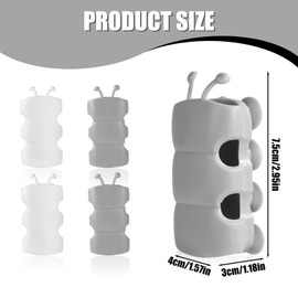 Tinoaly 4pcs Silicone Shower Head Holders, Universal Shower Head Holder with Suction Cup Wall Mount Relocatable Shower Handheld Non Drilling Bathroom Shower Head Bracket Suction(Grey & White)