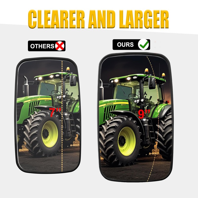 Compatible with Truck Mirrors, Forklift Rear View or Side View