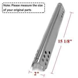 Grill Replacement Parts for Charbroil Advantage Series 4 Burner 463344015, 463343015, 463433016, 463240015, 463240115. Stainless Steel Burner Tube, Heat Plate Shield, Adjustable Crossover Tubes