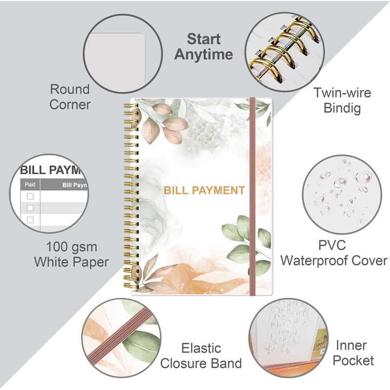 Bill Payment Tracker Notebook - Monthly Bill Organizer & Planner