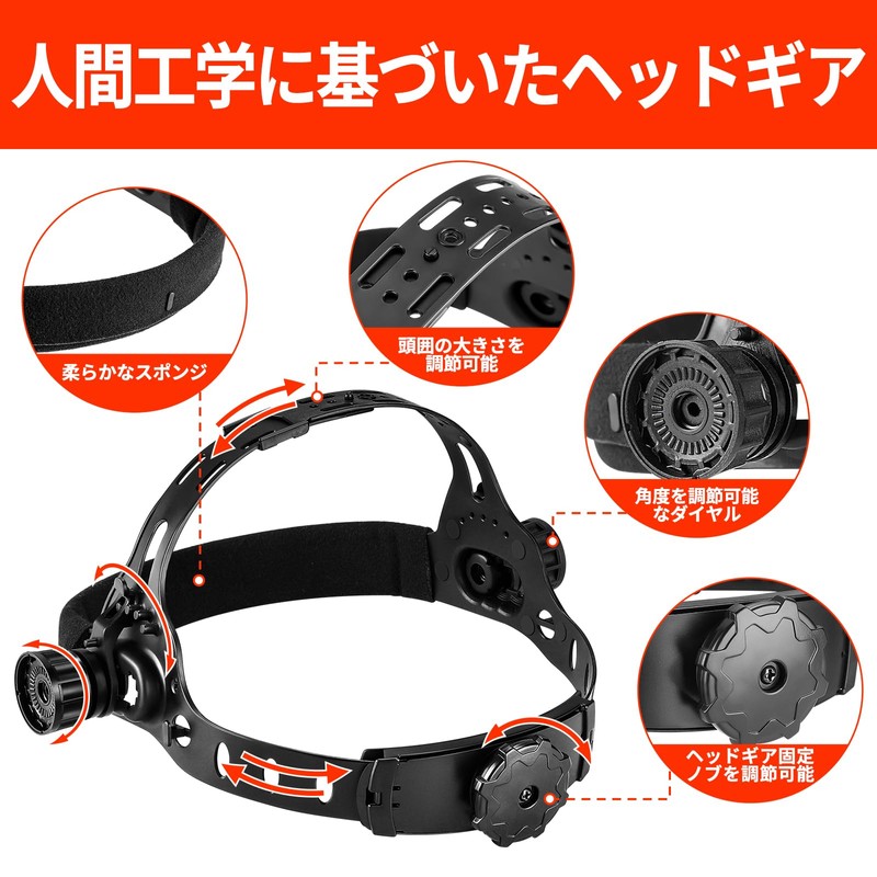 DEKO Automatic Light Shielding Welding Face LCD Welding Mask, Light