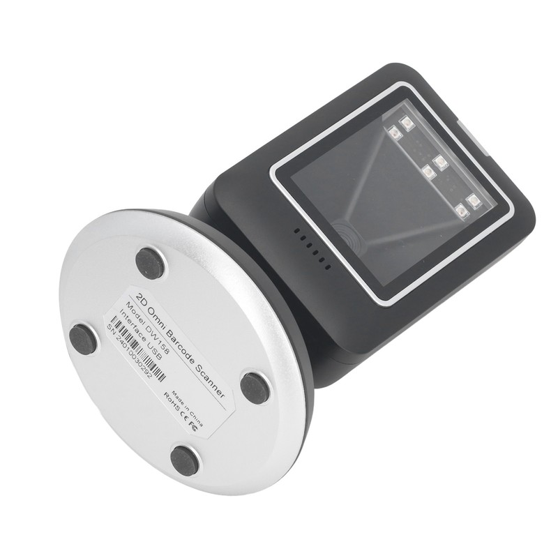 2D Hands Free Barcode Scanner QR Barcode Omnidirectional USB Wired