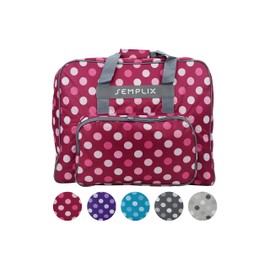 Semplix Sewing Machine Bag XL Polka Dots 52 x 42 x 27 cm Large Sturdy Transport and Storage Bag in Various Fresh Colours for Large Sewing Machine Models