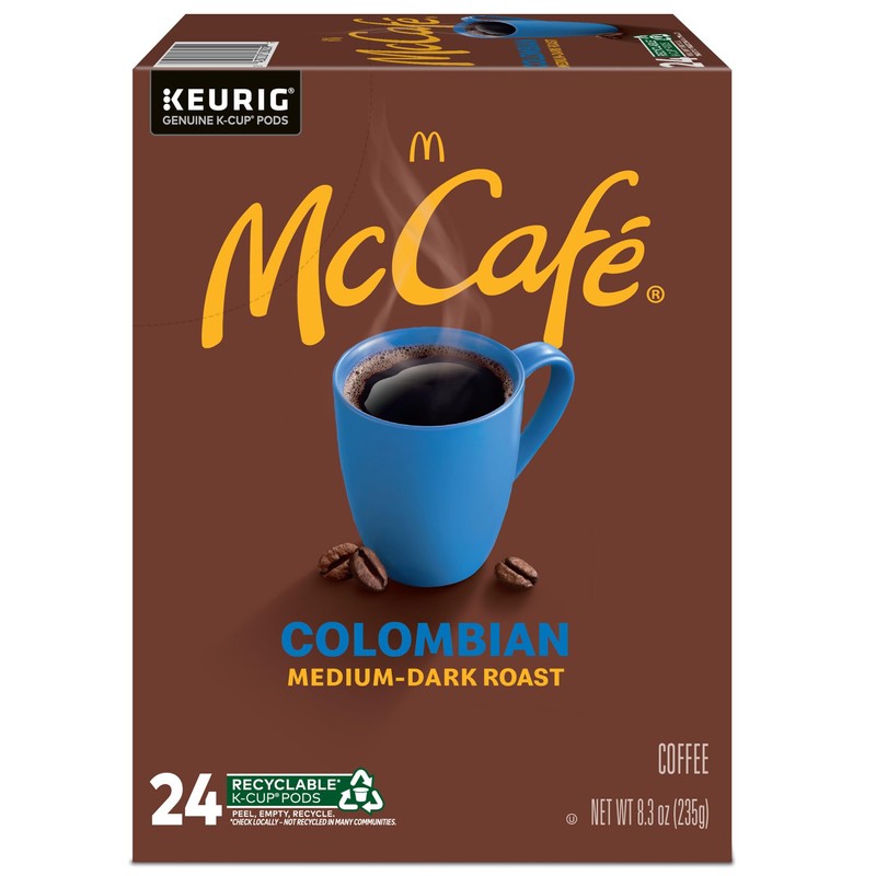McCafe Colombian, Single Serve Coffee Keurig K-Cup Pods, Medium Roast,
