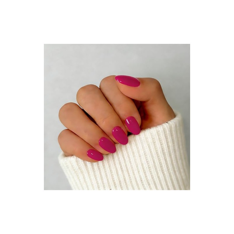 SXVME Uñas postizas cortas de gel suave, 32 piezas, 16