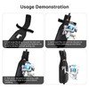 ConSkyee Leather Rod Holster, Hands-Free Belt Carrier for Surf/Casting Rods