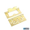 4 Pcs Brass Flush Door Hinges 60mm (2.1/2 inch) Heavy